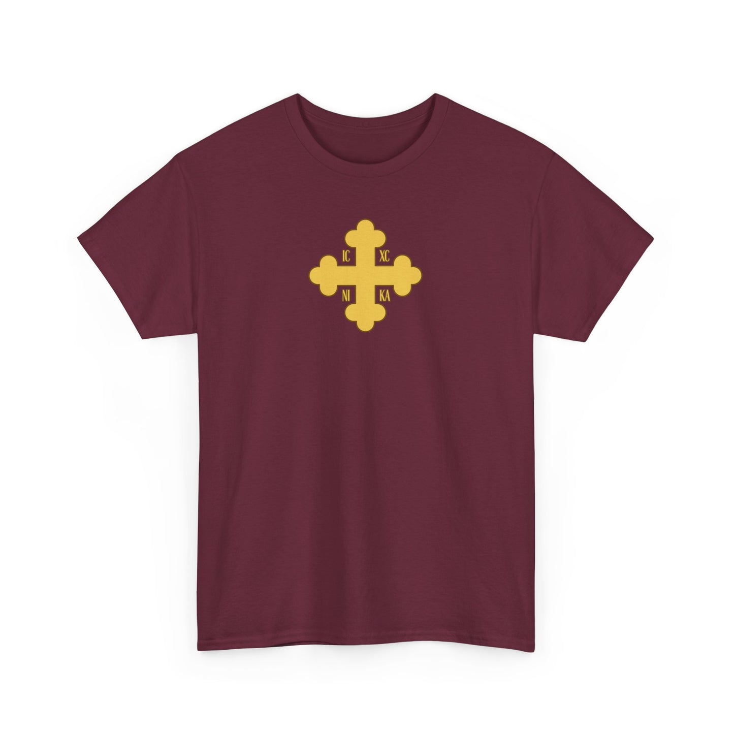 Greek Orthodox Cross Gold GOYA Unisex Heavy Cotton Tee