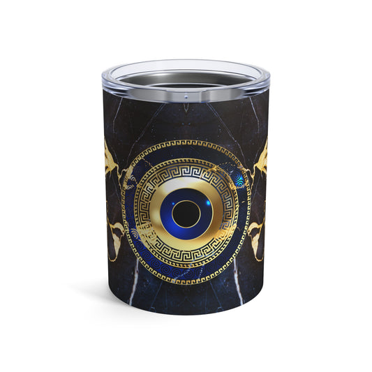 Mati Evil Eye Gold Blue Marble Tumbler 10oz