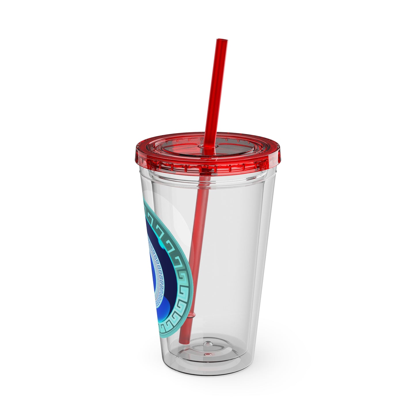 Mati Evil Eye Sunsplash Tumbler with Straw, 16oz