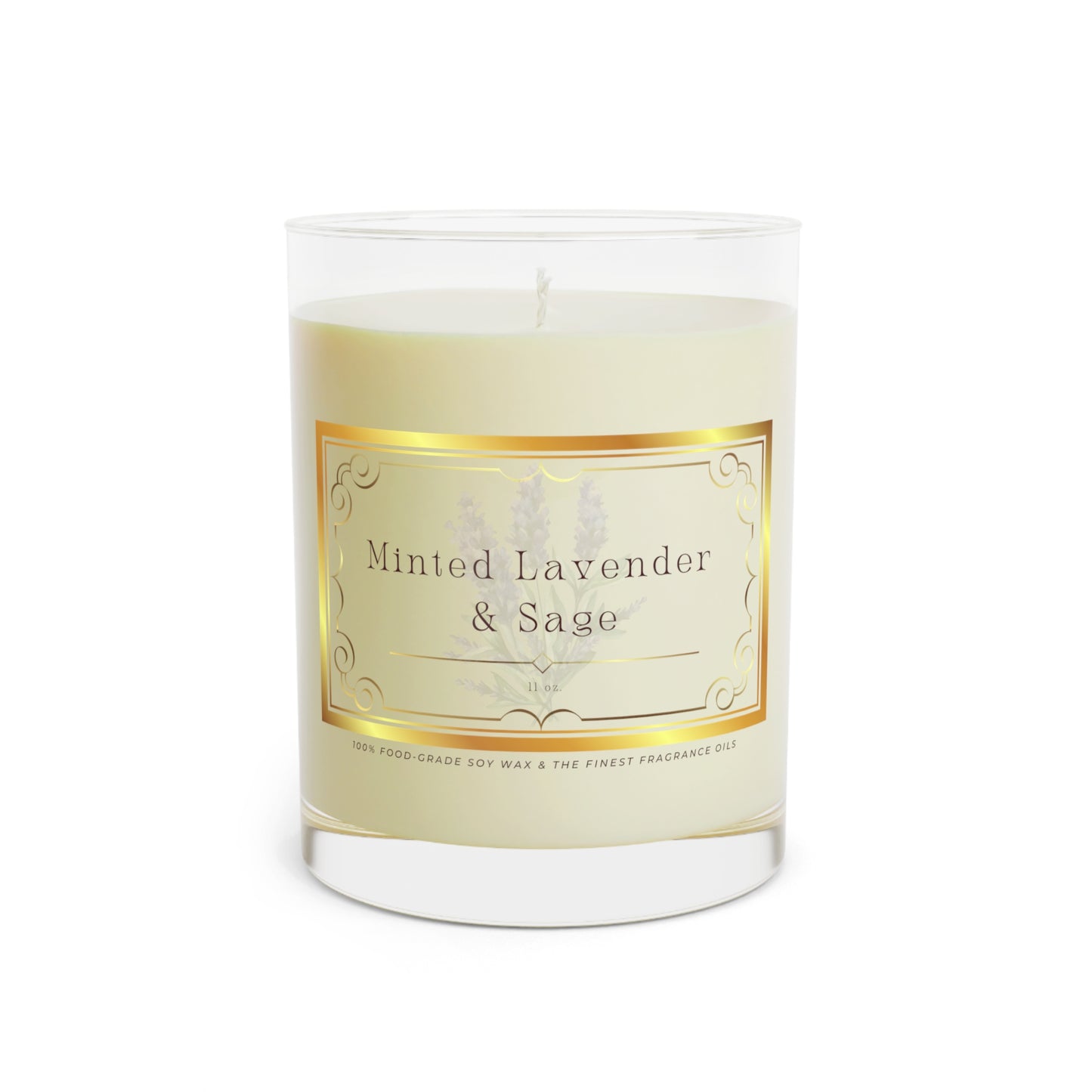 Minted Lavender & Sage Scented Candle - Full Glass, 11oz