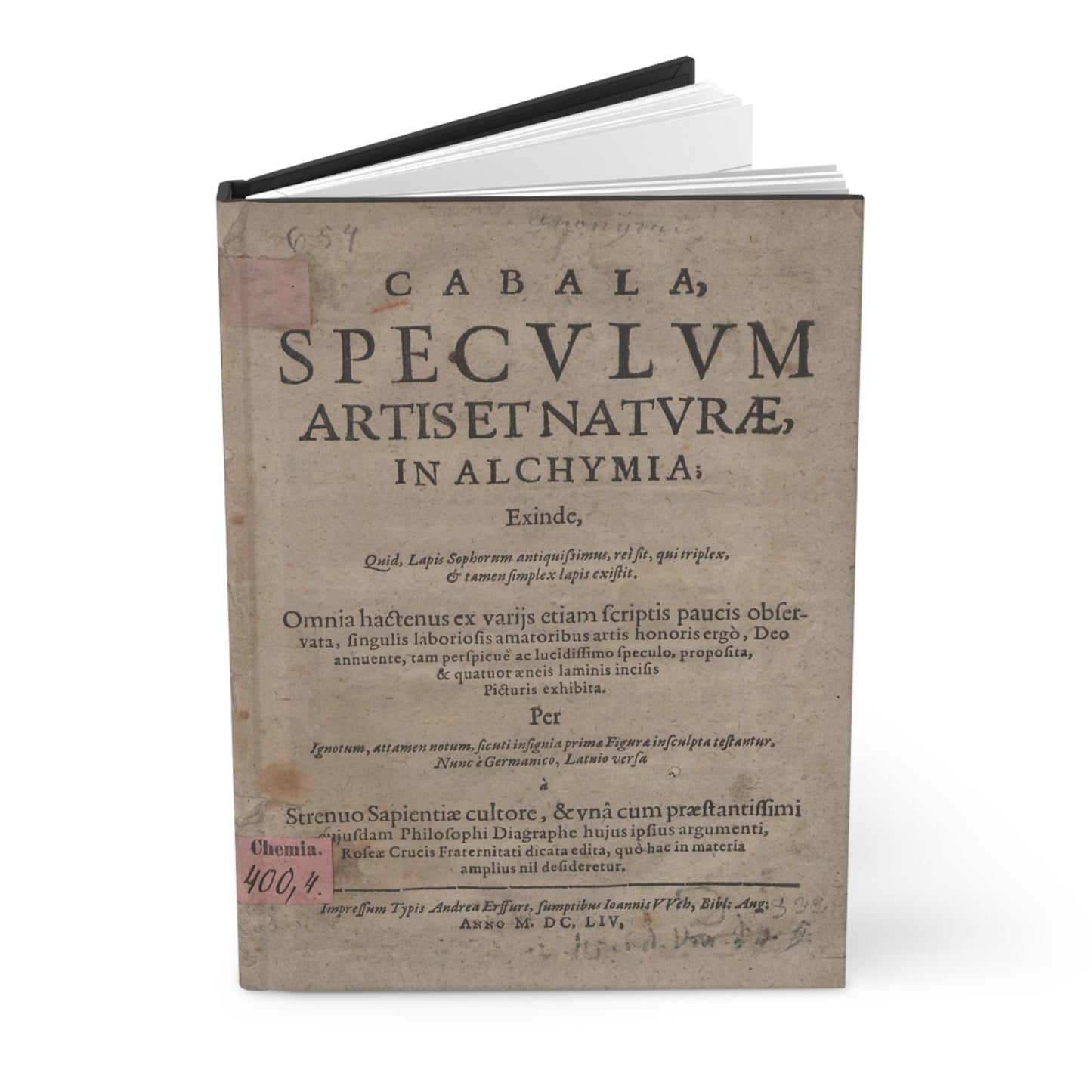 1654 Stephanus Michelspacherus - Cabala Speculum Hardcover Journal