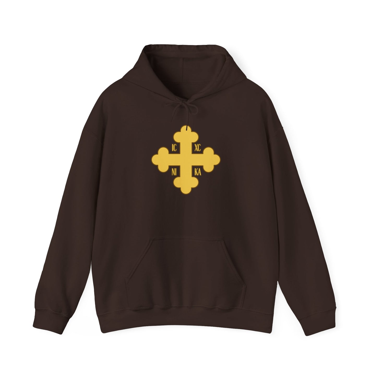 Greek Orthodox Cross Gold GOYA Unisex Heavy Blend™ Hooded Sweatshirt