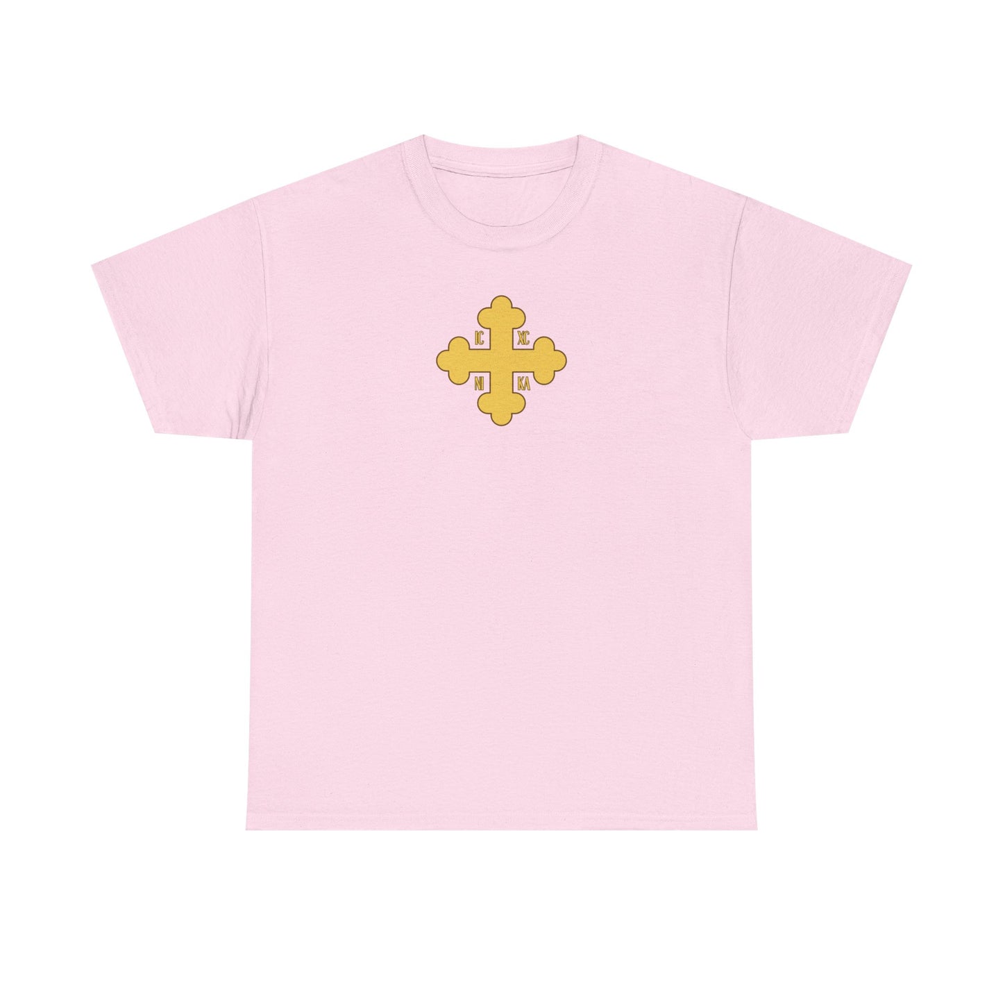 Greek Orthodox Cross Gold GOYA Unisex Heavy Cotton Tee