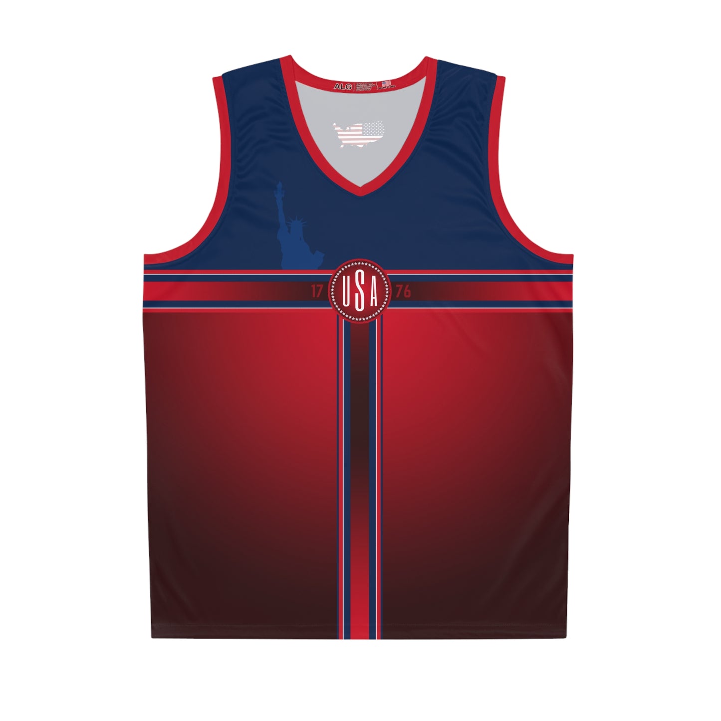 USA Red White Blue Washington Basketball Jersey