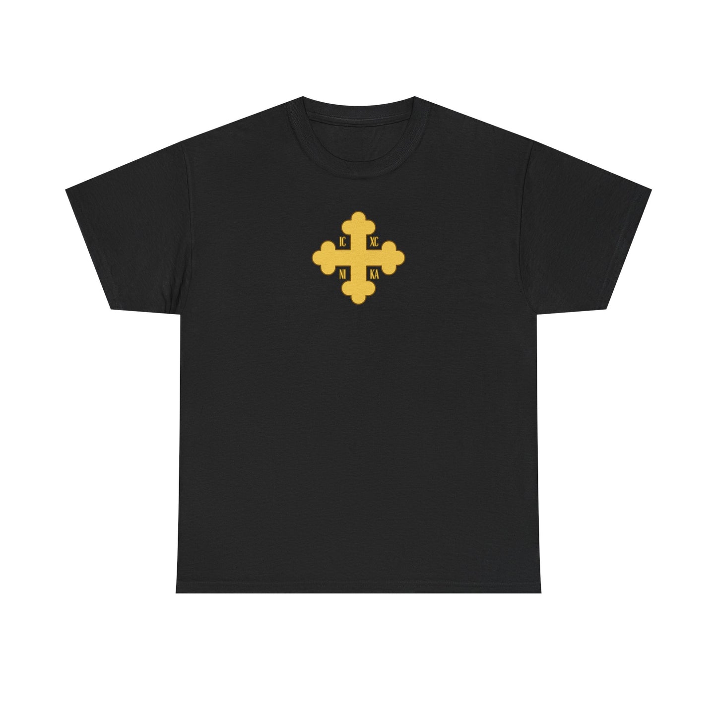Greek Orthodox Cross Gold GOYA Unisex Heavy Cotton Tee