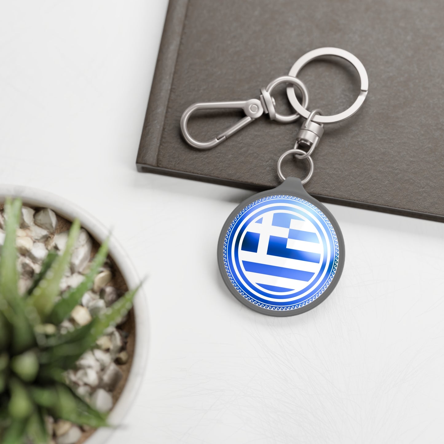 Greek Flag Keychain