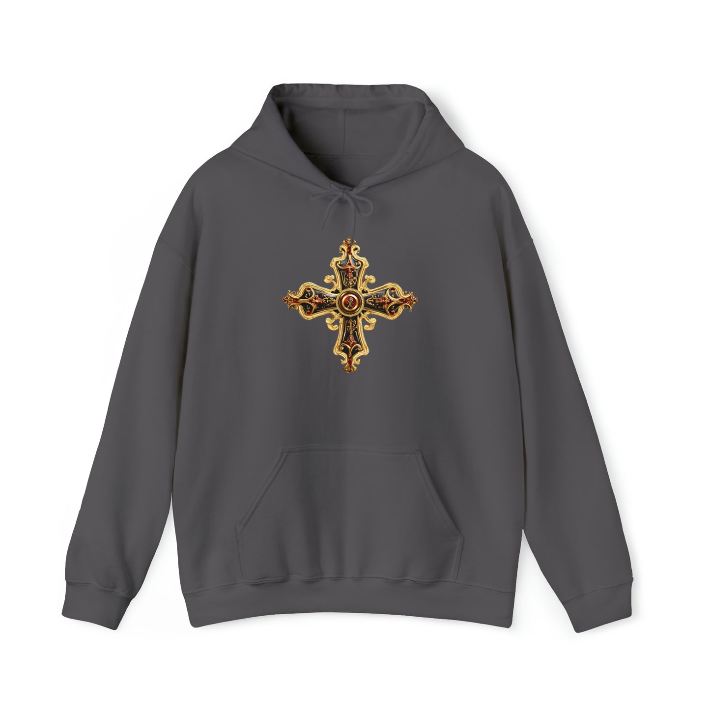 Greek Orthodox Cross Ornate Unisex Heavy Blend™ Hooded Sweatshirt