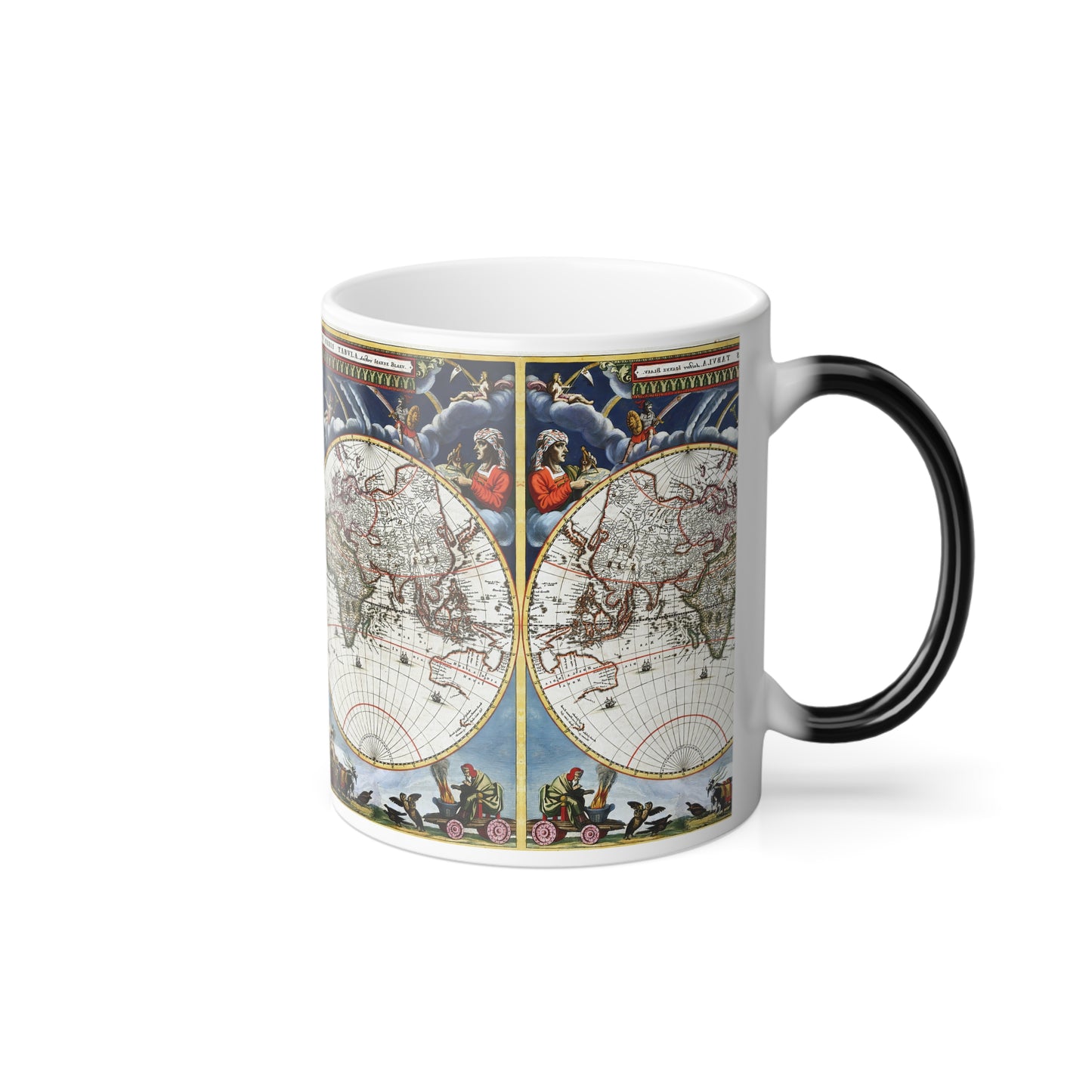 Atlas 1662 Johannes Blaeu Map - Color Morphing Mug, 11oz