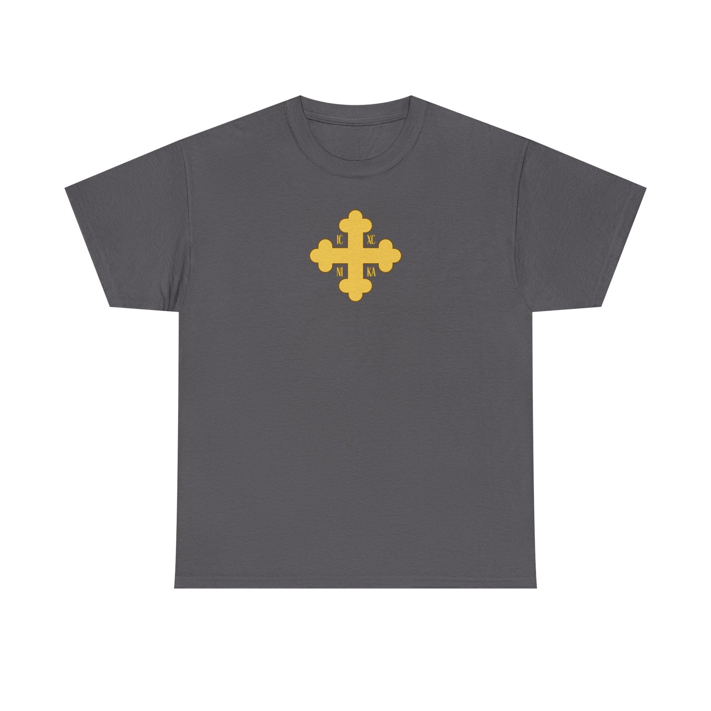 Greek Orthodox Cross Gold GOYA Unisex Heavy Cotton Tee