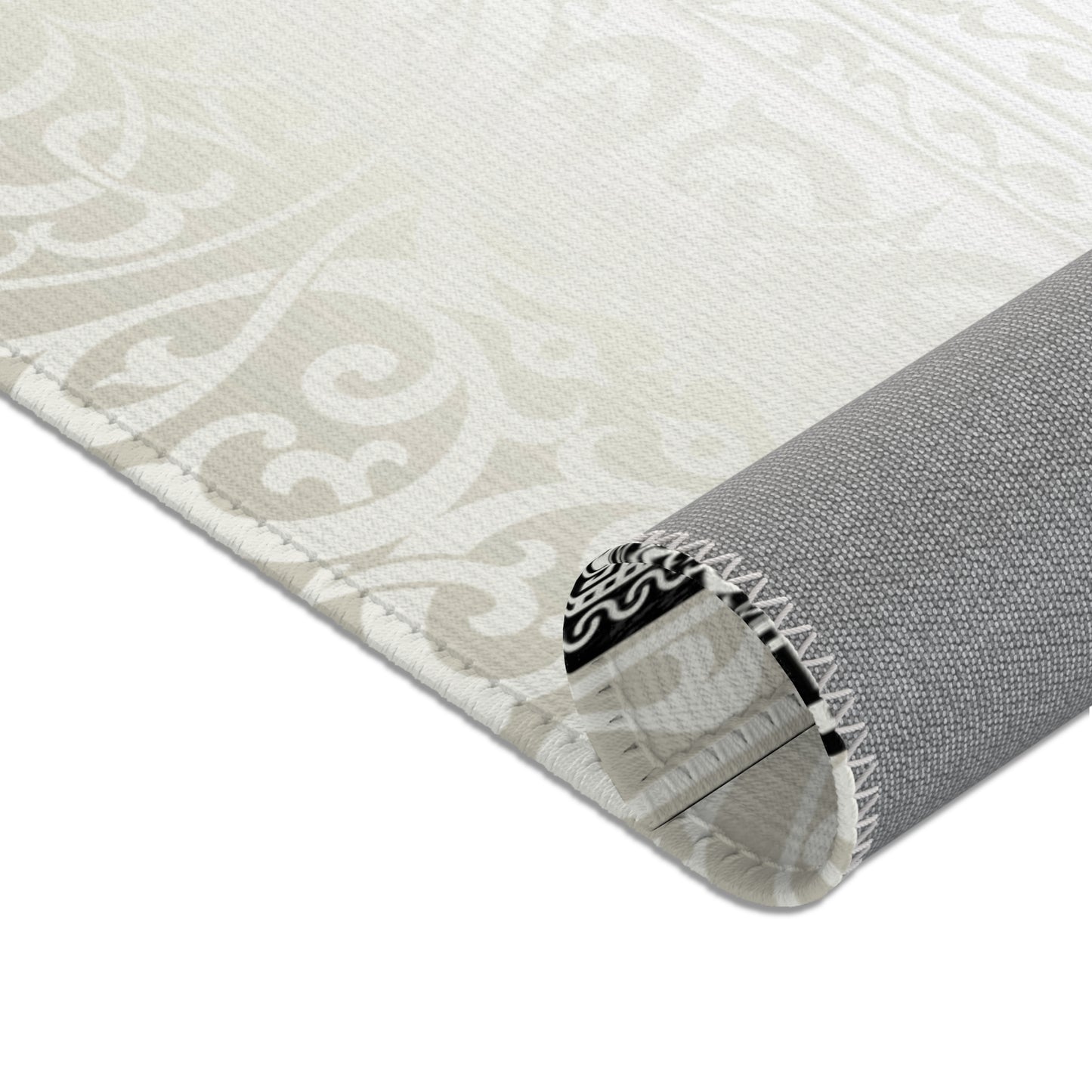 Ornate Greek Keys Tan White & Black Area Rugs