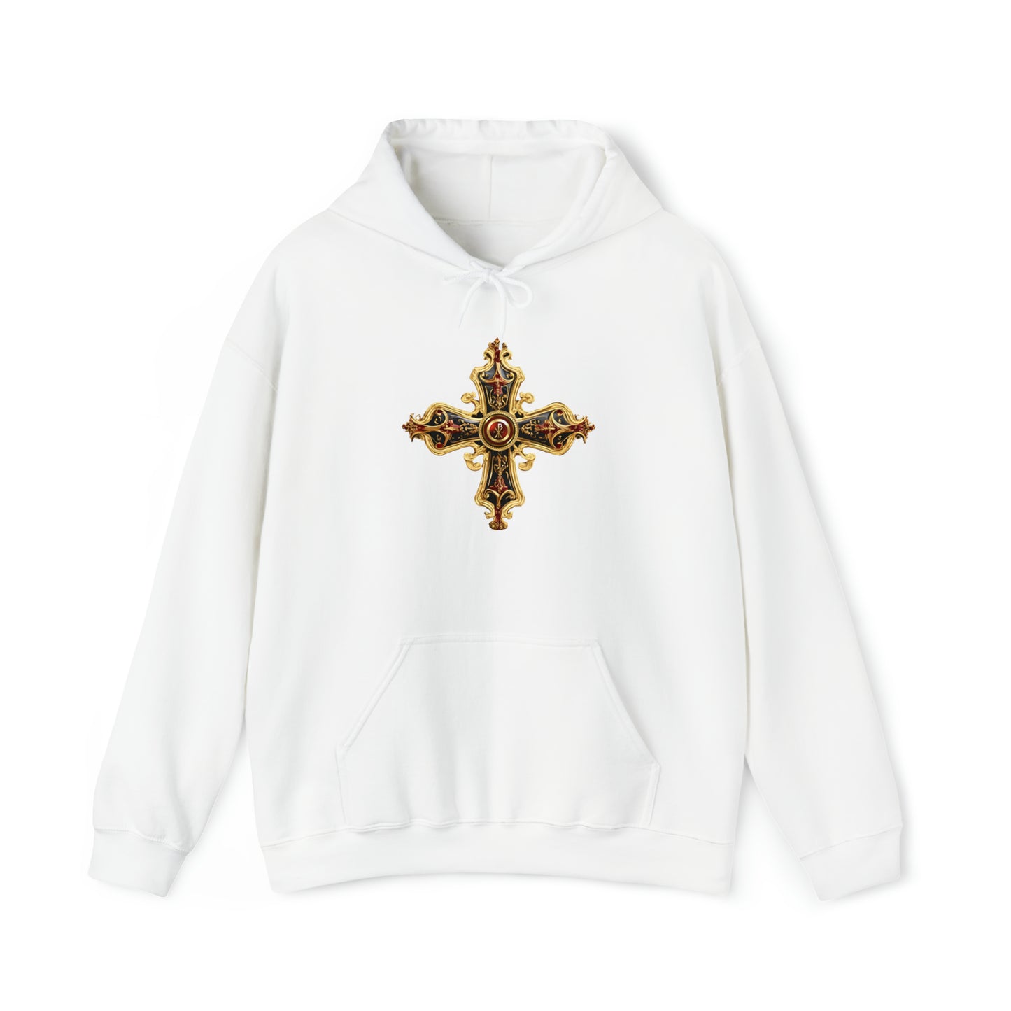 Greek Orthodox Cross Ornate Unisex Heavy Blend™ Hooded Sweatshirt