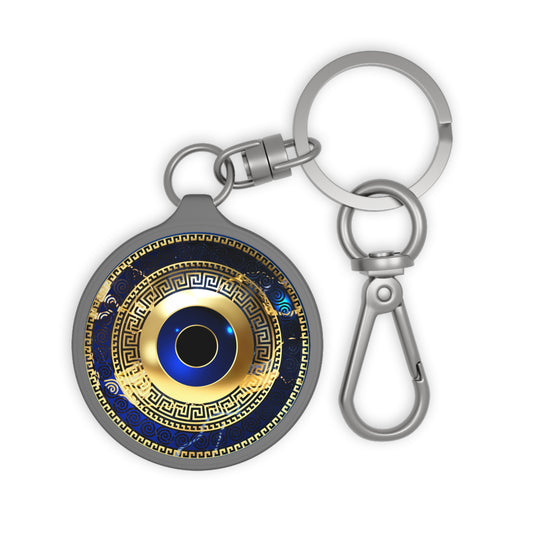 Mati Evil Eye Blue Gold Keychain