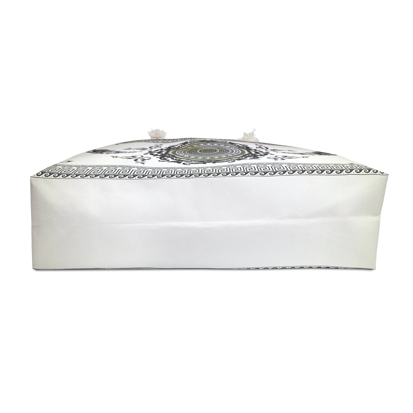 Angel Wings Greek Key Cream Black Ornate Weekender Bag