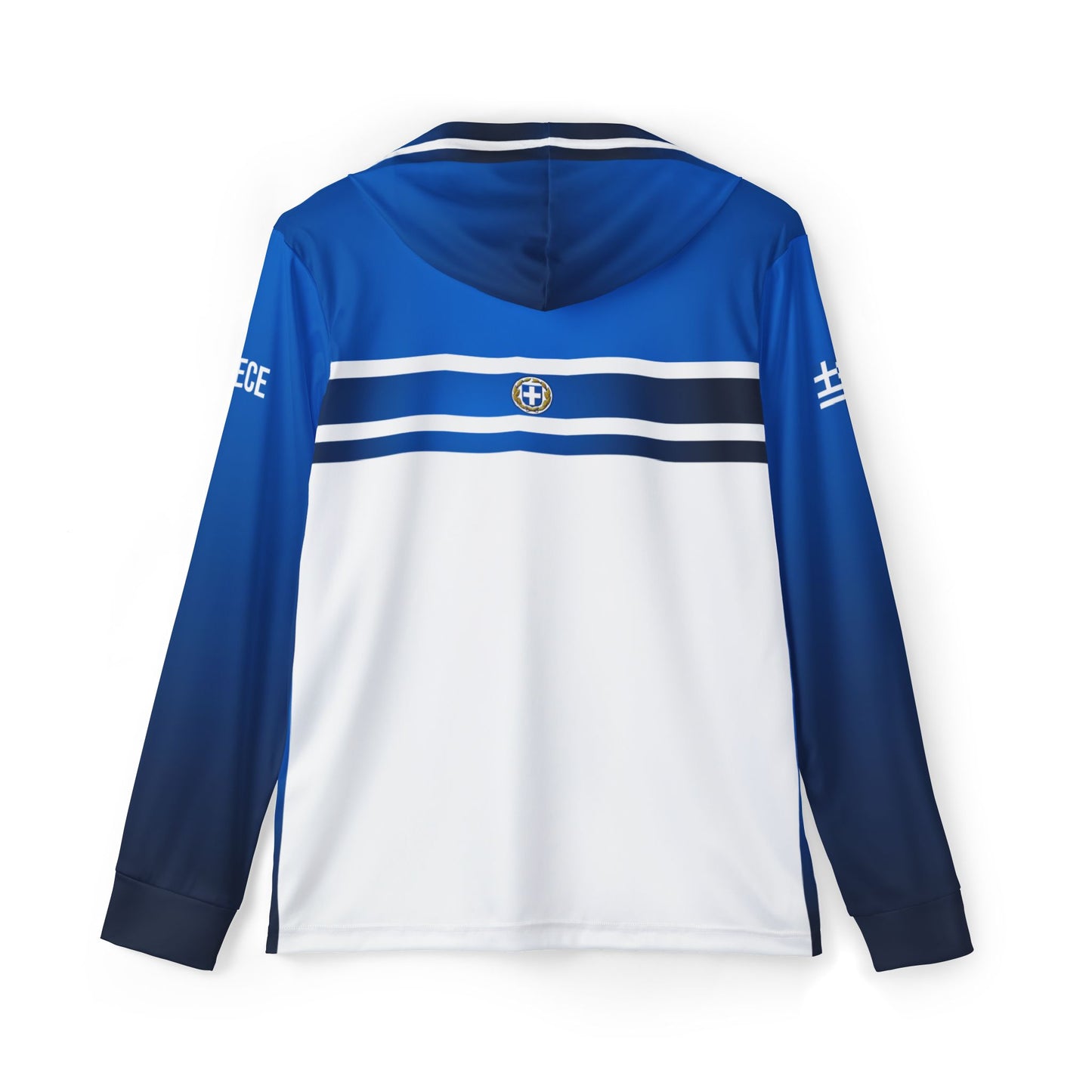 Greece Blue White Sports Warmup Hoodie