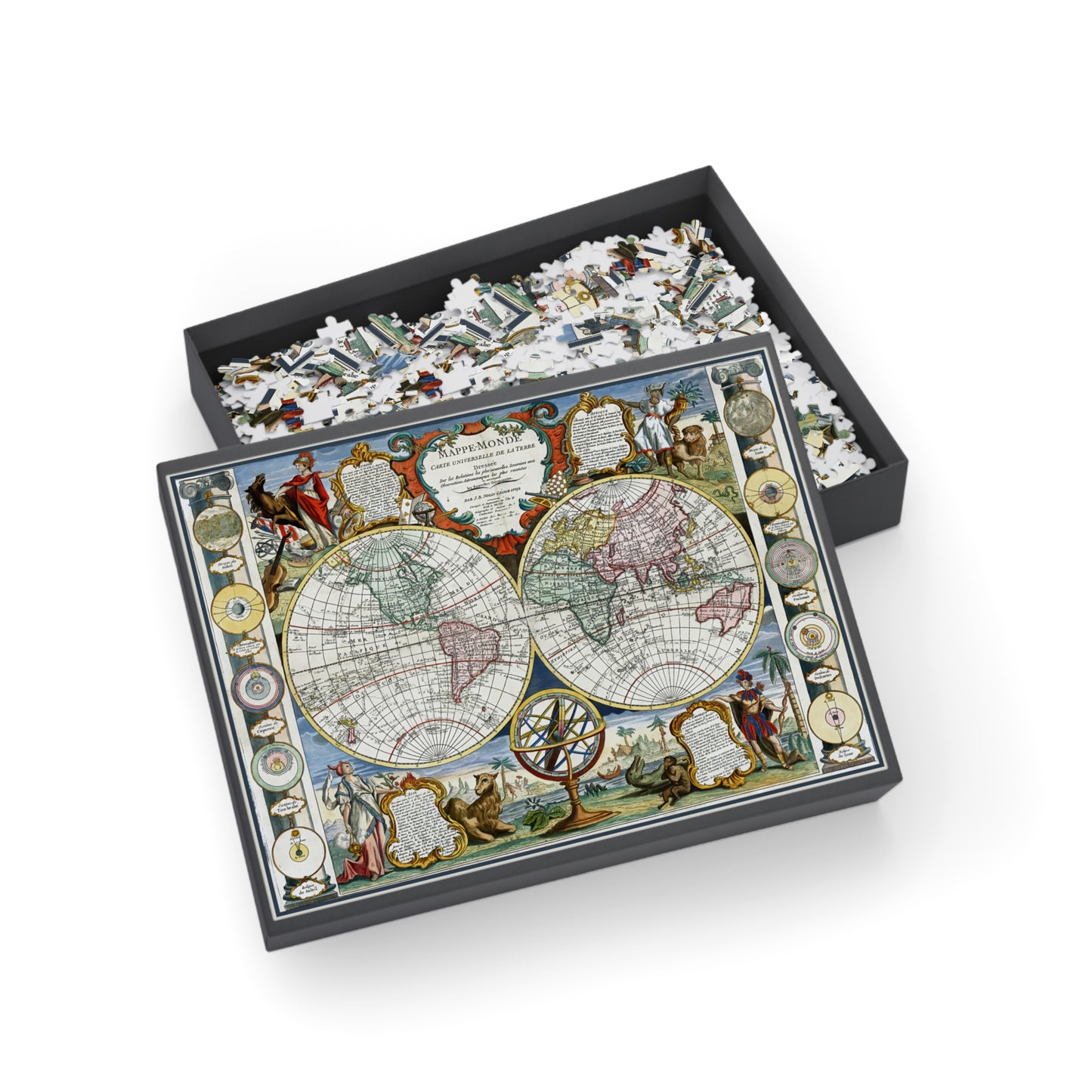 Atlas 1641 or 1791 Maps Jigsaw Puzzle (252, 500, 1000-Piece)