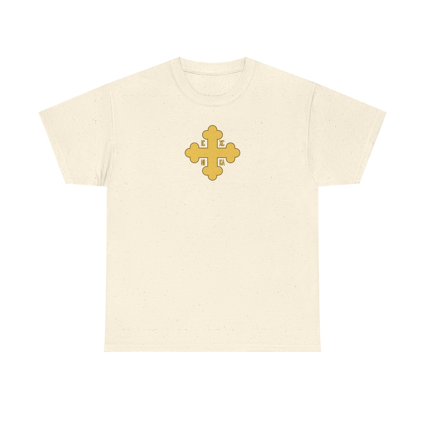 Greek Orthodox Cross Gold GOYA Unisex Heavy Cotton Tee