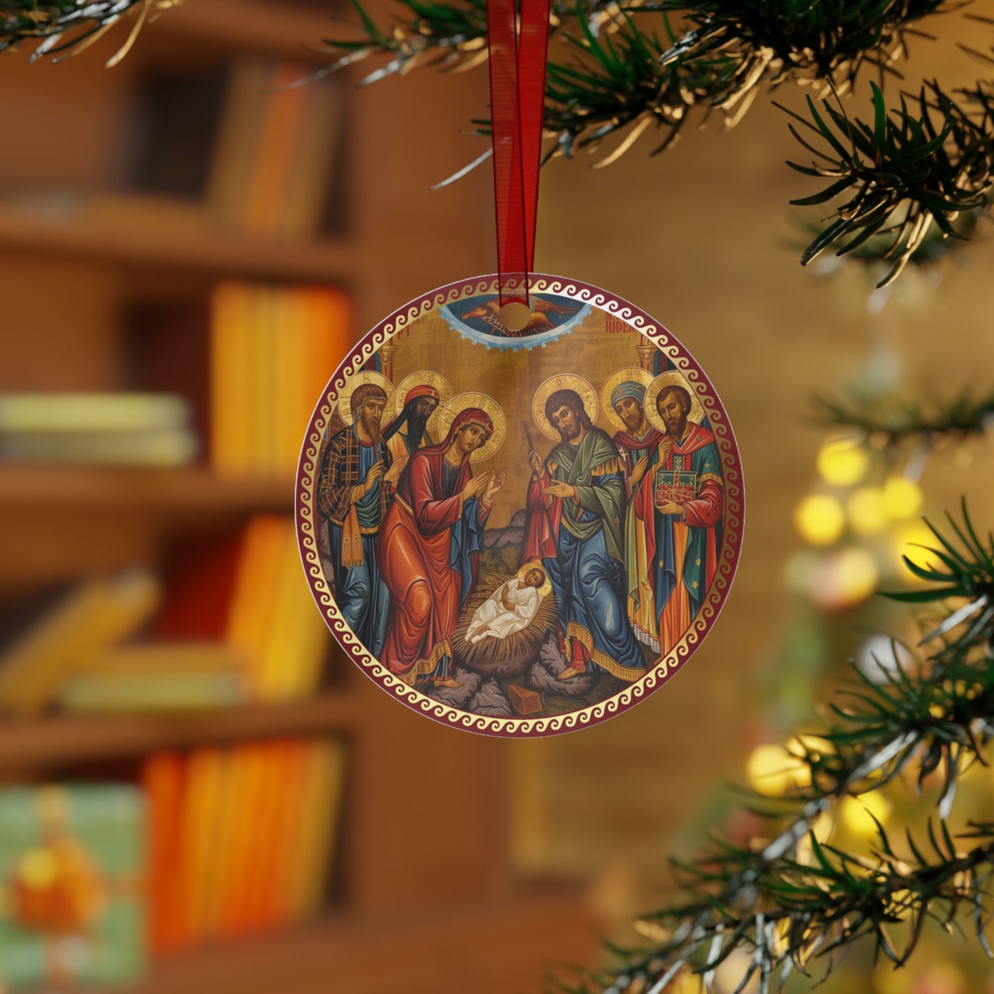 Byzantine Nativity and Pantocrator Christmas Decoration GOYA