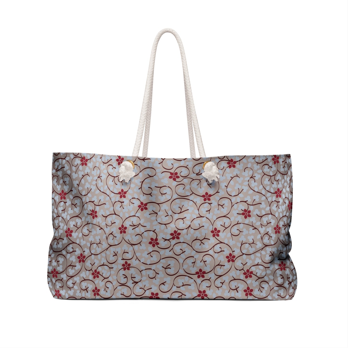 Floral Taupe Weekender Bag