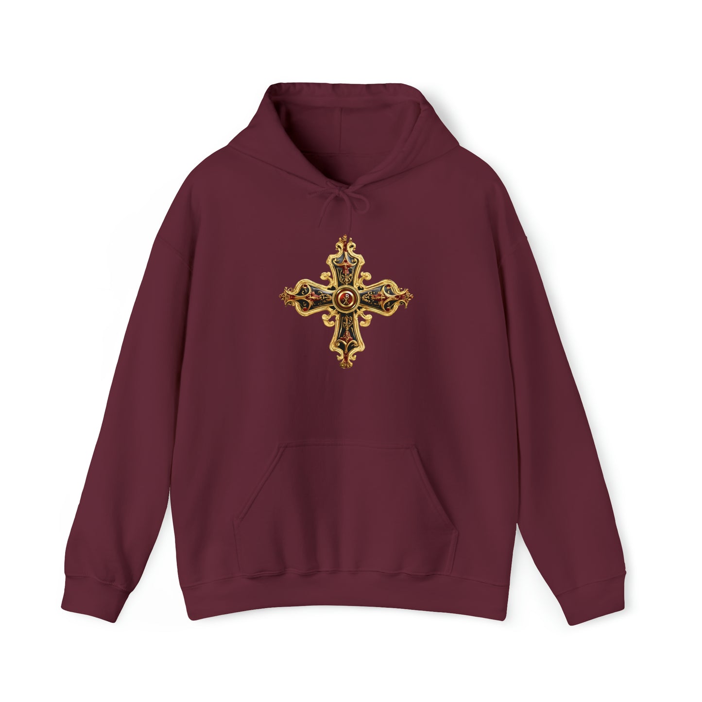 Greek Orthodox Cross Ornate Unisex Heavy Blend™ Hooded Sweatshirt