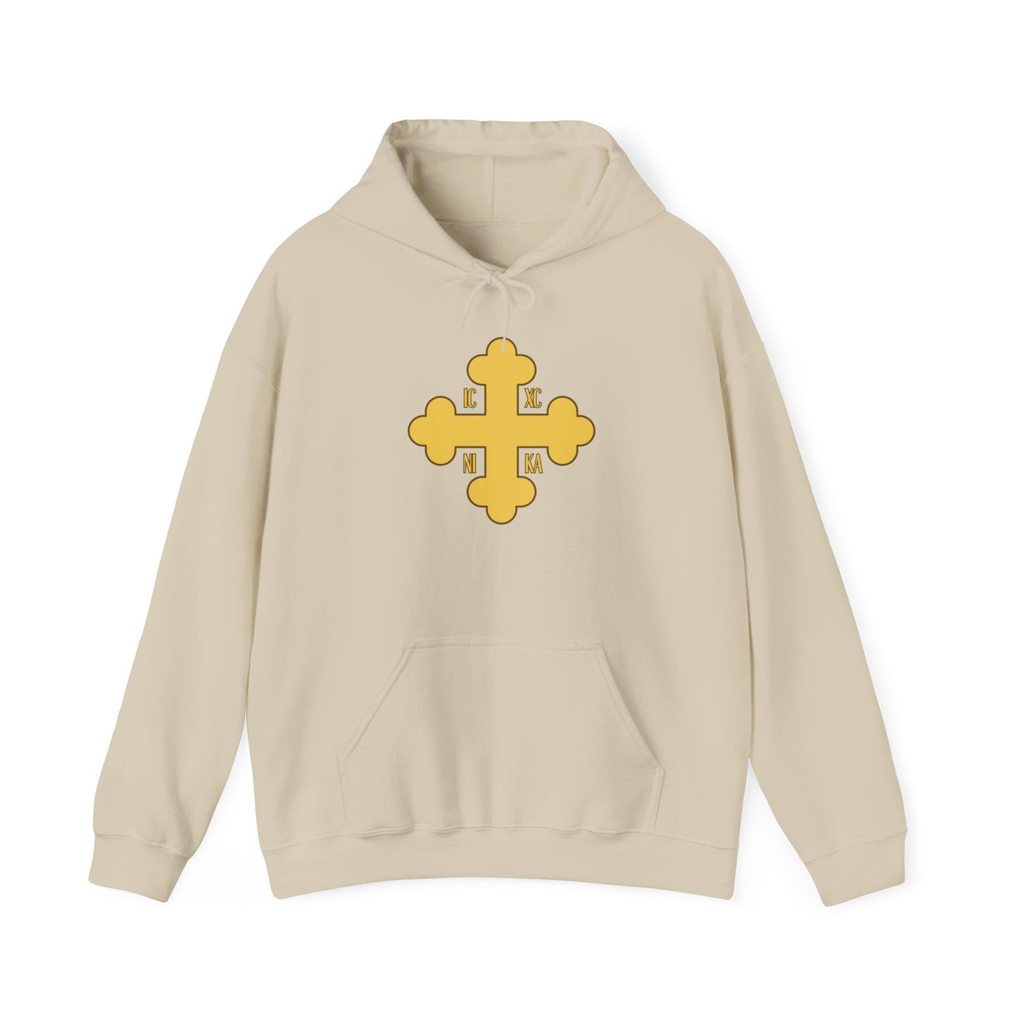 Greek Orthodox Cross Gold GOYA Unisex Heavy Blend™ Hooded Sweatshirt