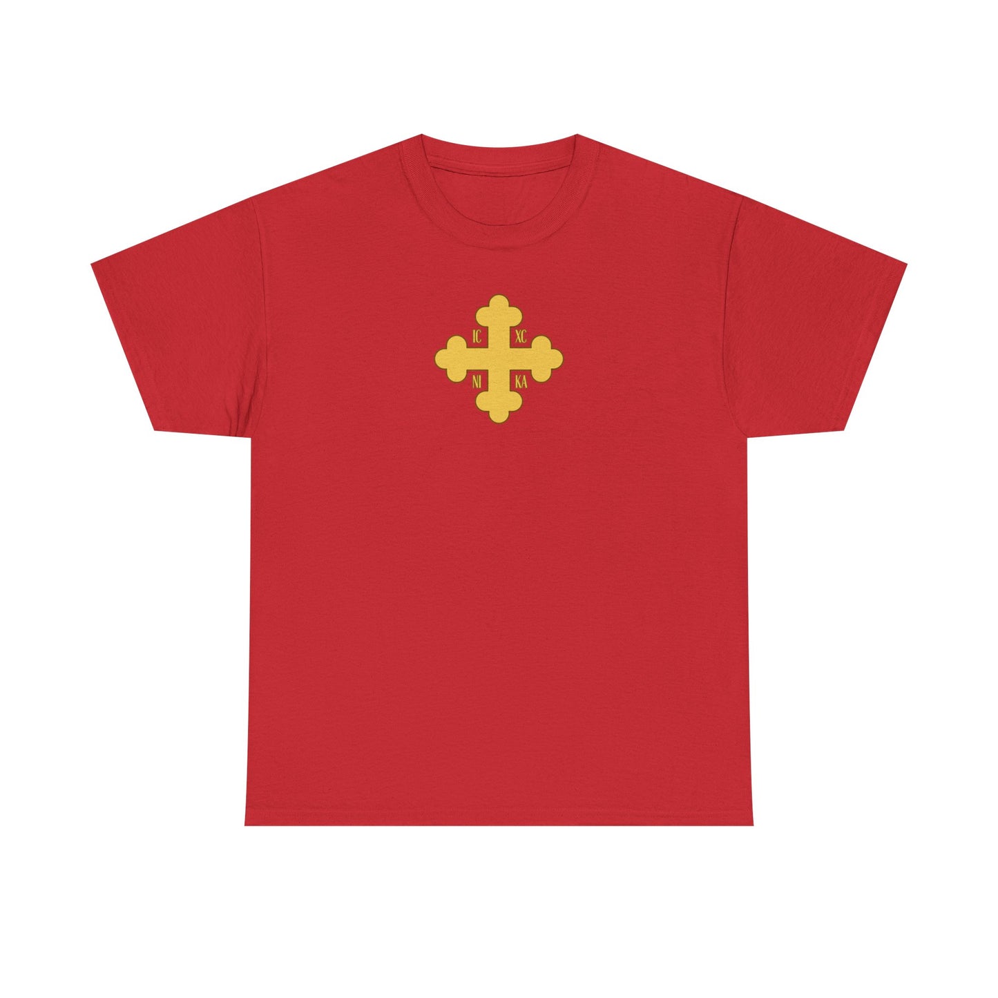 Greek Orthodox Cross Gold GOYA Unisex Heavy Cotton Tee