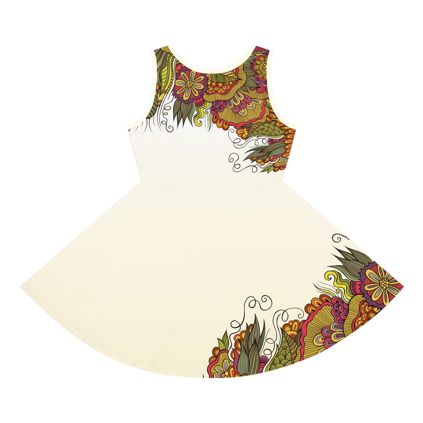 Floral Girls' Sleeveless Yellow Sundress Kiki Collection