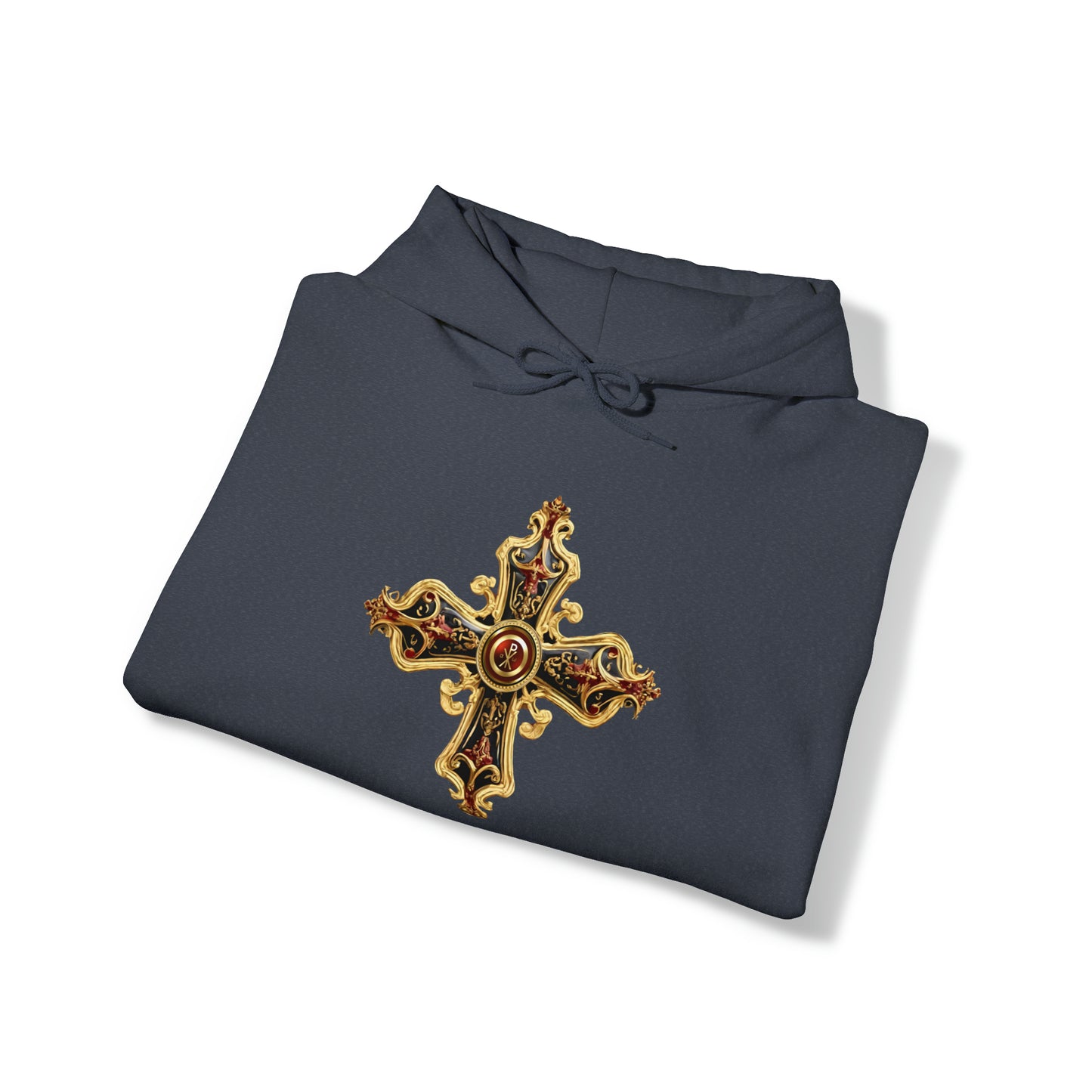 Greek Orthodox Cross Ornate Unisex Heavy Blend™ Hooded Sweatshirt
