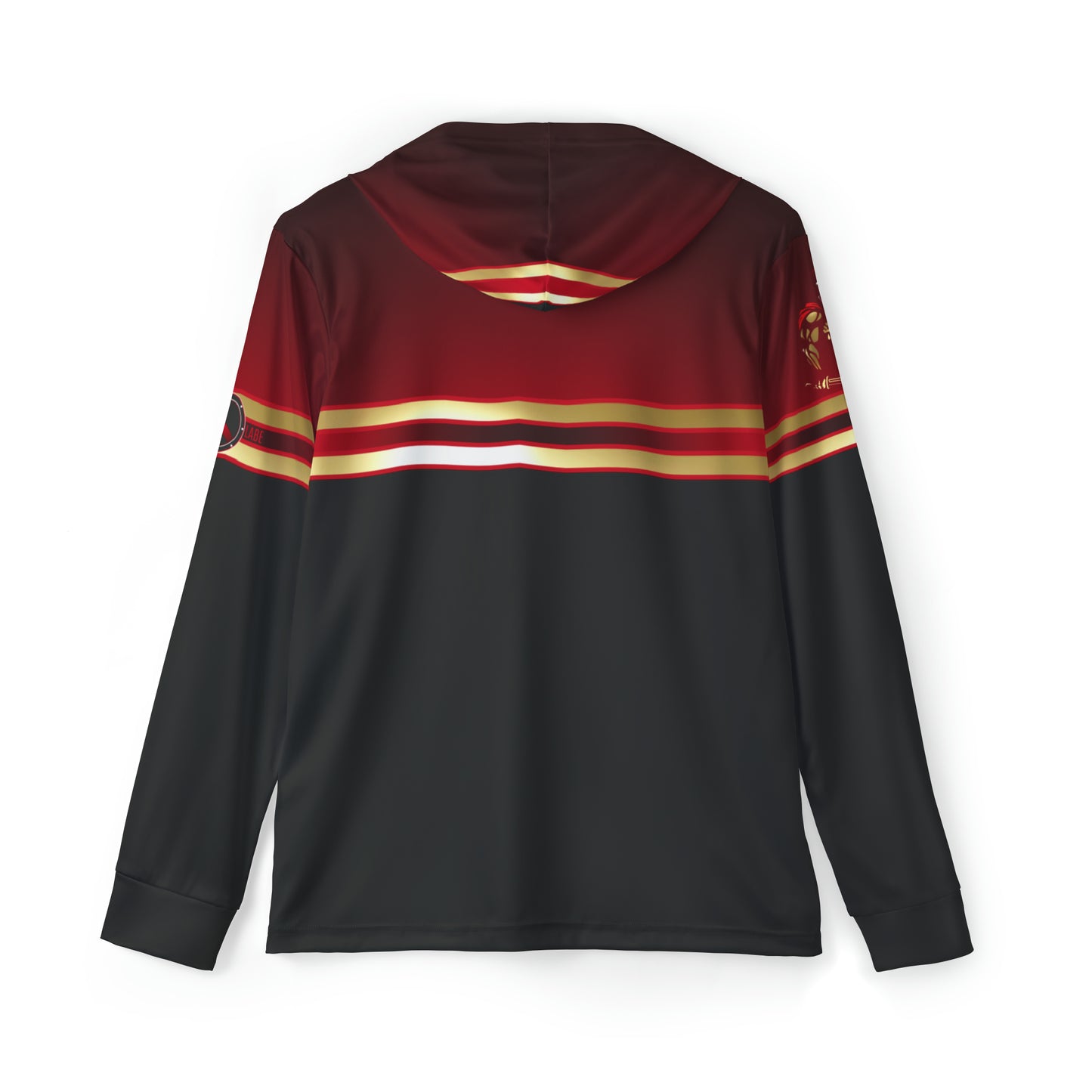 Spartan Helmet Red Gold Black Men's Sports Warmup Hoodie