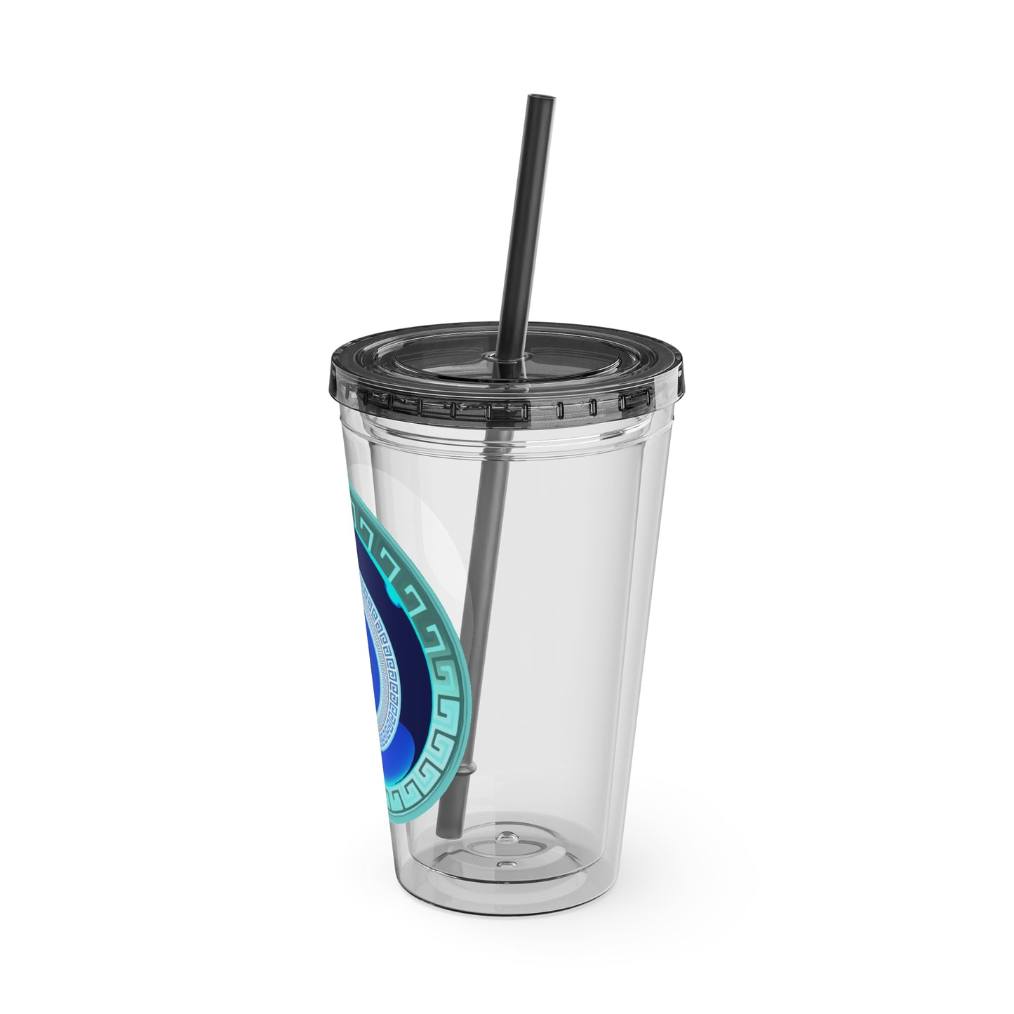 Mati Evil Eye Sunsplash Tumbler with Straw, 16oz