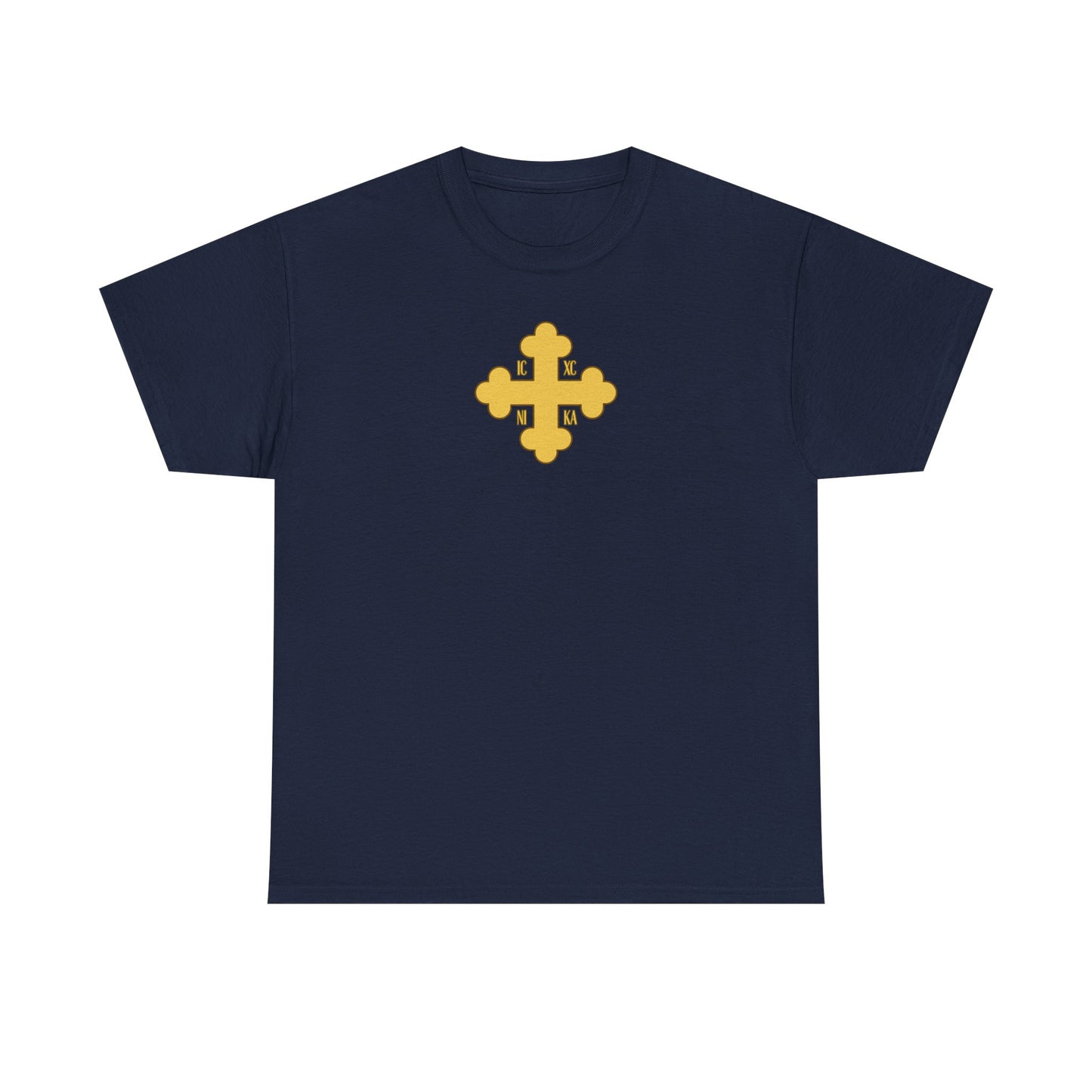 Greek Orthodox Cross Gold GOYA Unisex Heavy Cotton Tee