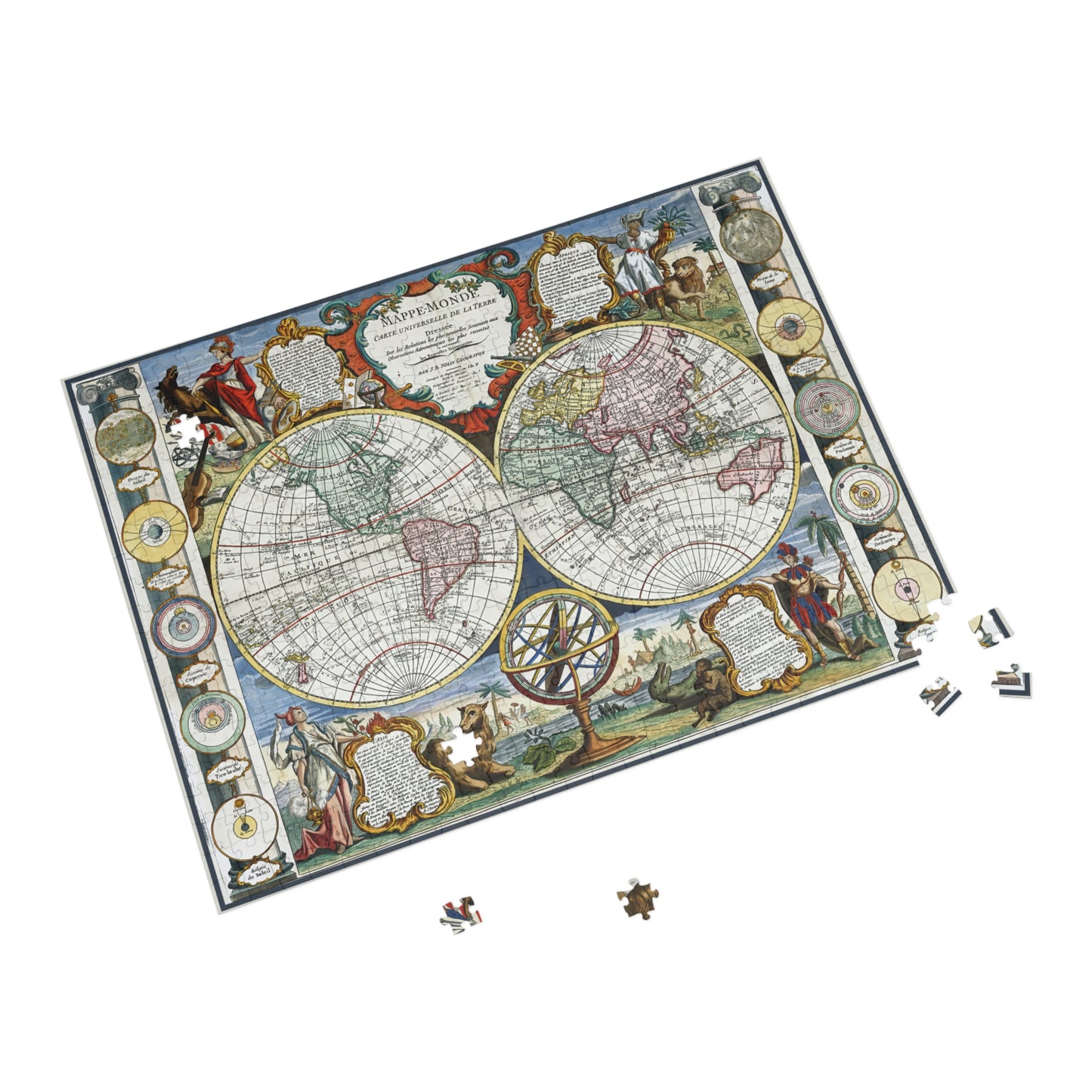Atlas 1641 or 1791 Maps Jigsaw Puzzle (252, 500, 1000-Piece)