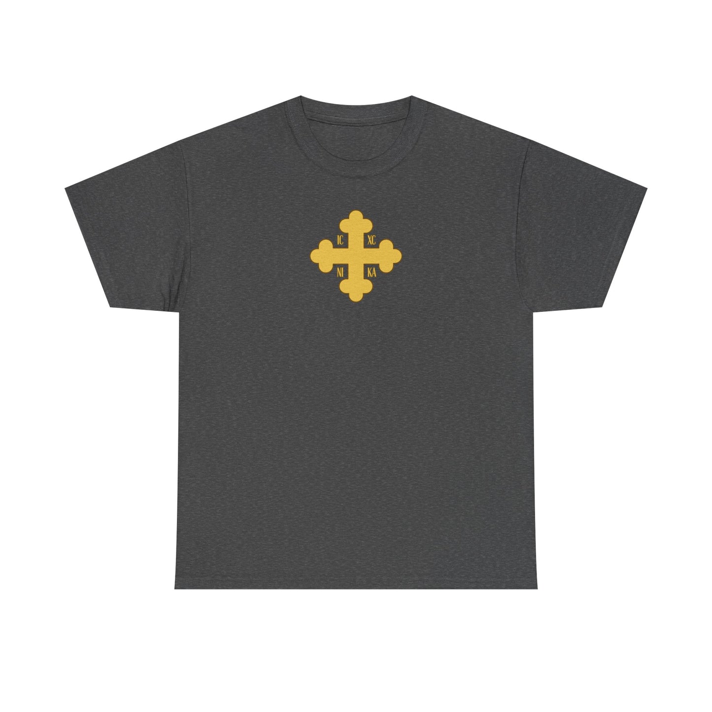 Greek Orthodox Cross Gold GOYA Unisex Heavy Cotton Tee
