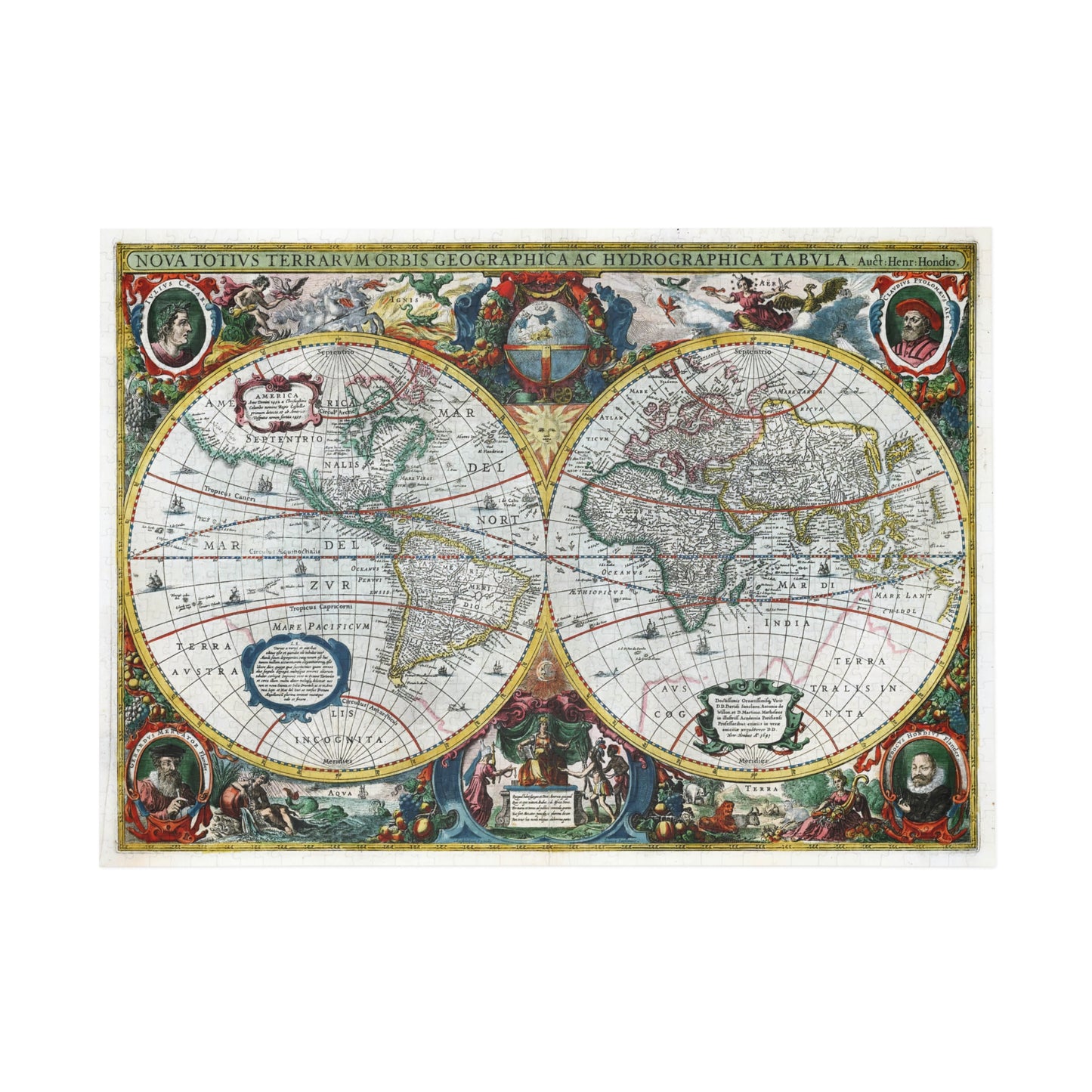 Atlas 1641 or 1791 Maps Jigsaw Puzzle (252, 500, 1000-Piece)