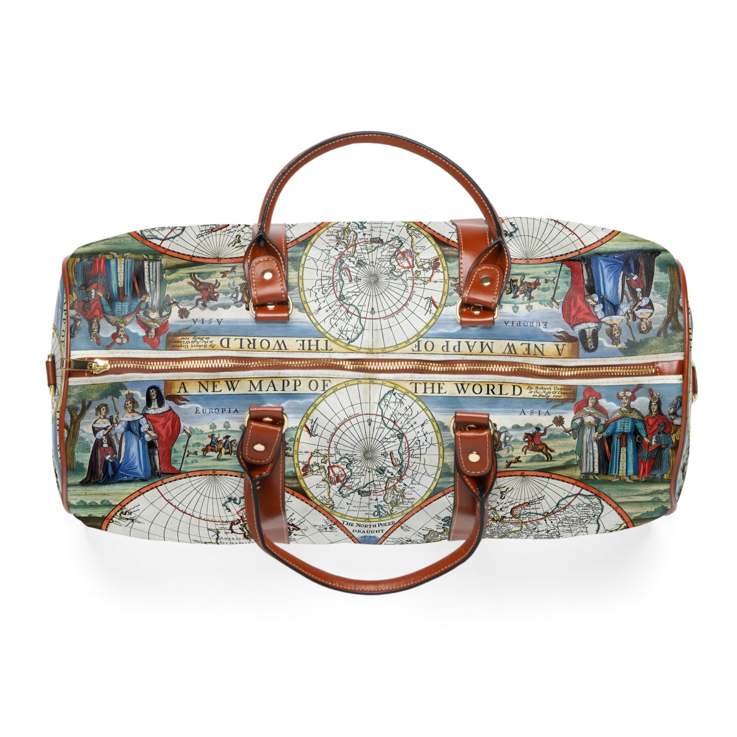 Waterproof Travel Bag 1676 New Map of the World