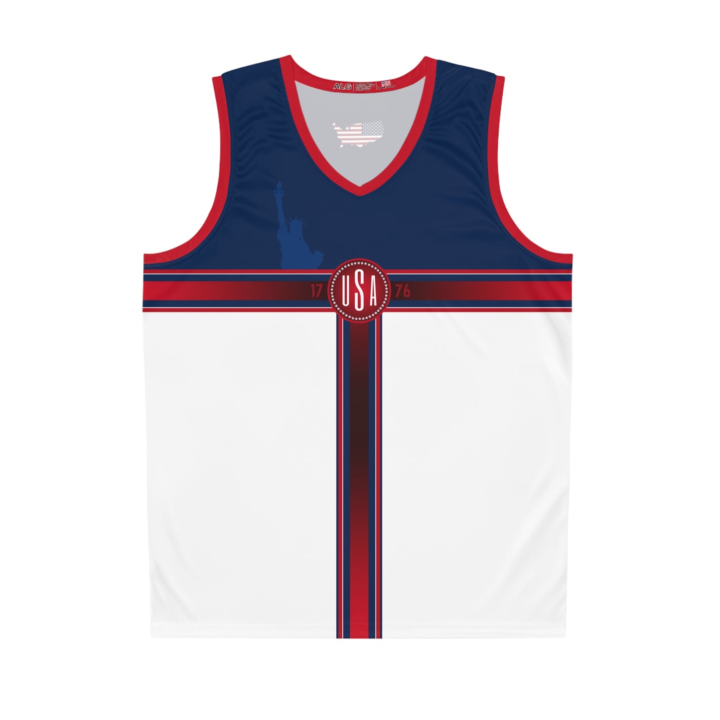 USA White Blue Red Washington Basketball Jersey