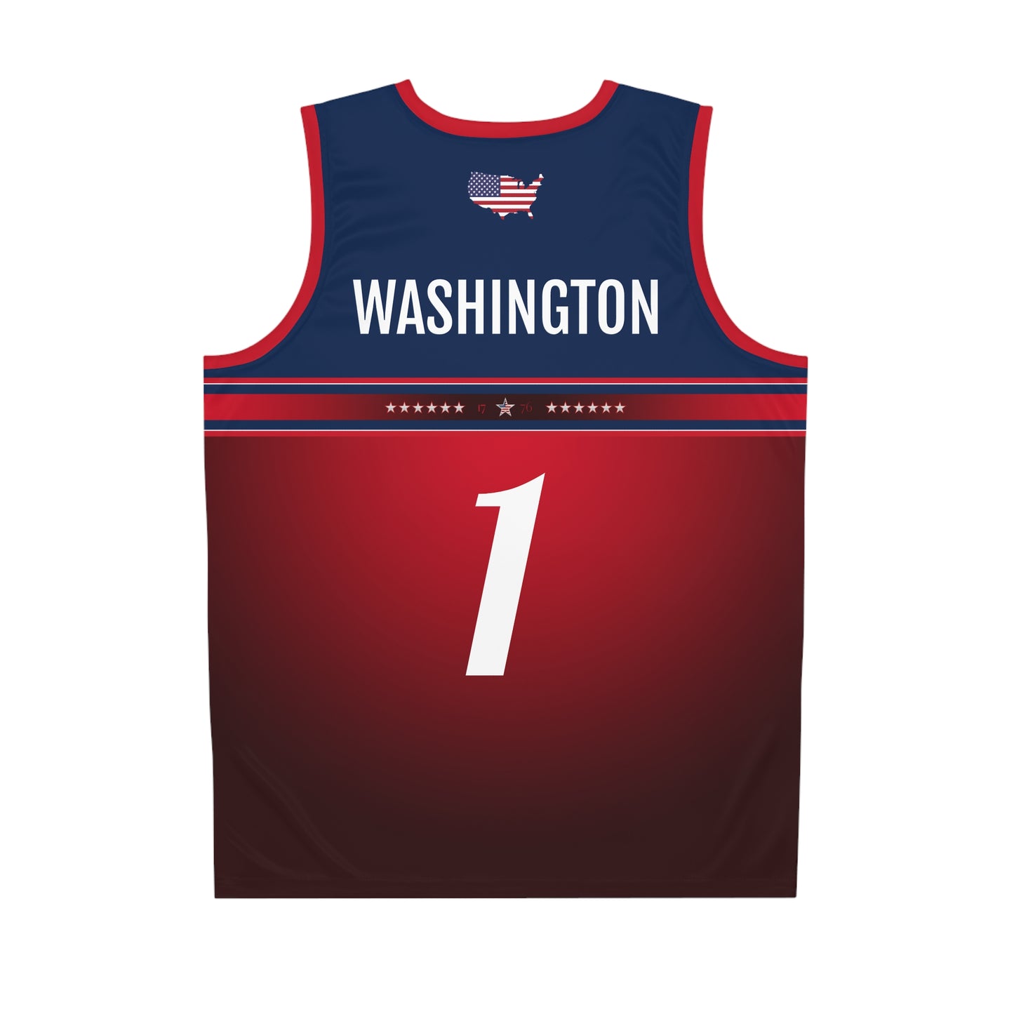 USA Red White Blue Washington Basketball Jersey