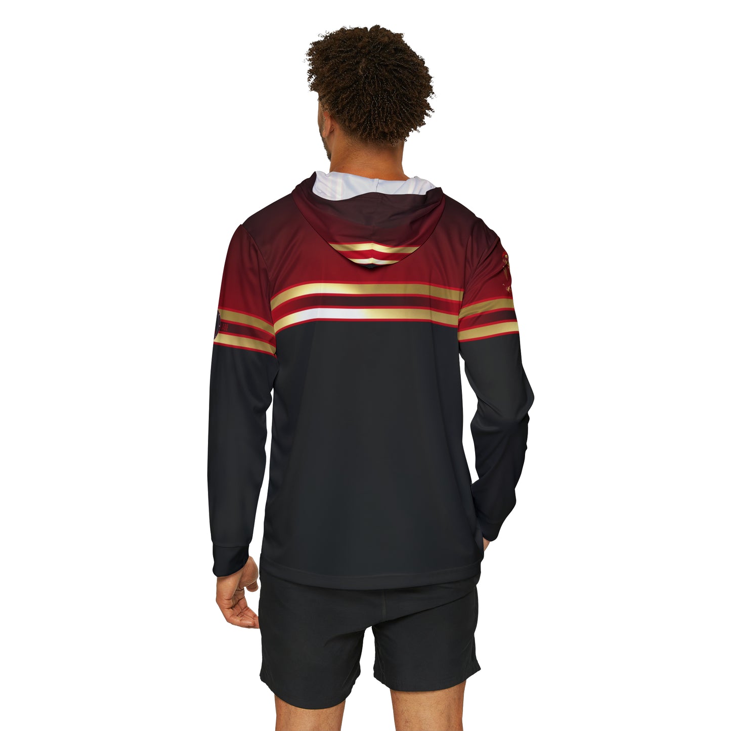 Spartan Helmet Red Gold Black Men's Sports Warmup Hoodie