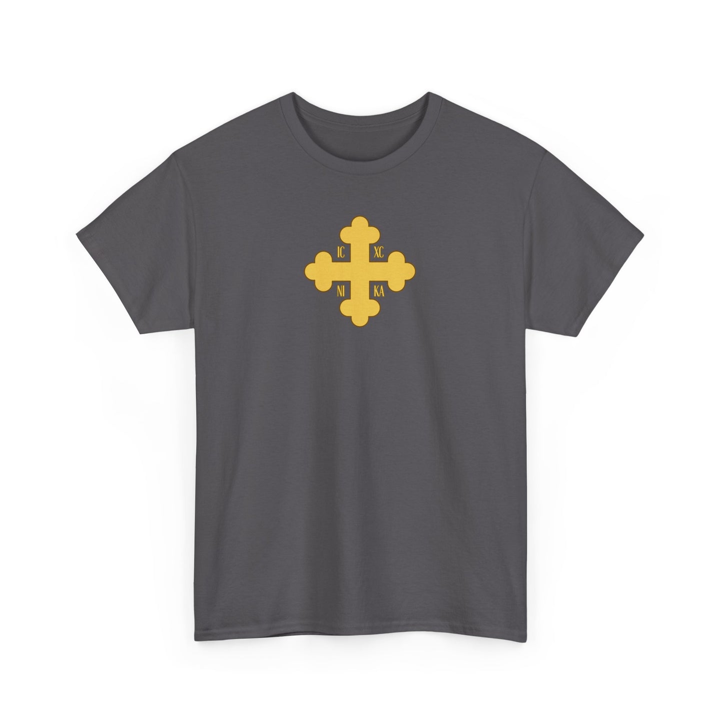 Greek Orthodox Cross Gold GOYA Unisex Heavy Cotton Tee