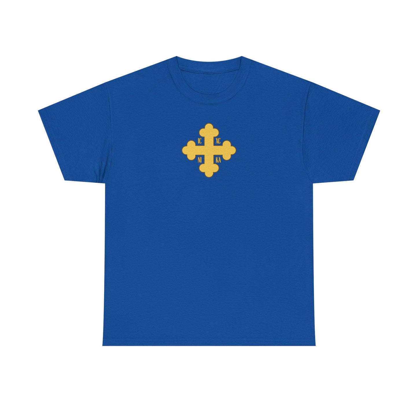 Greek Orthodox Cross Gold GOYA Unisex Heavy Cotton Tee
