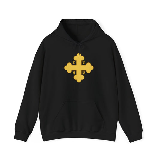 Greek Orthodox Cross Gold GOYA Unisex Heavy Blend™ Hooded Sweatshirt