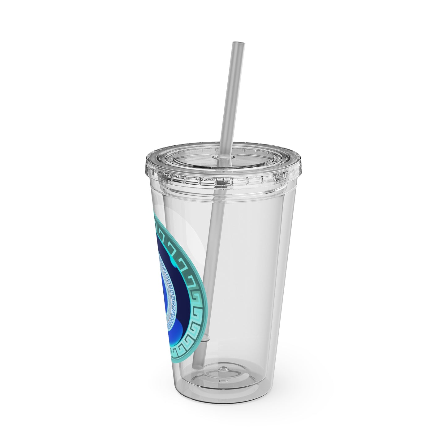 Mati Evil Eye Sunsplash Tumbler with Straw, 16oz