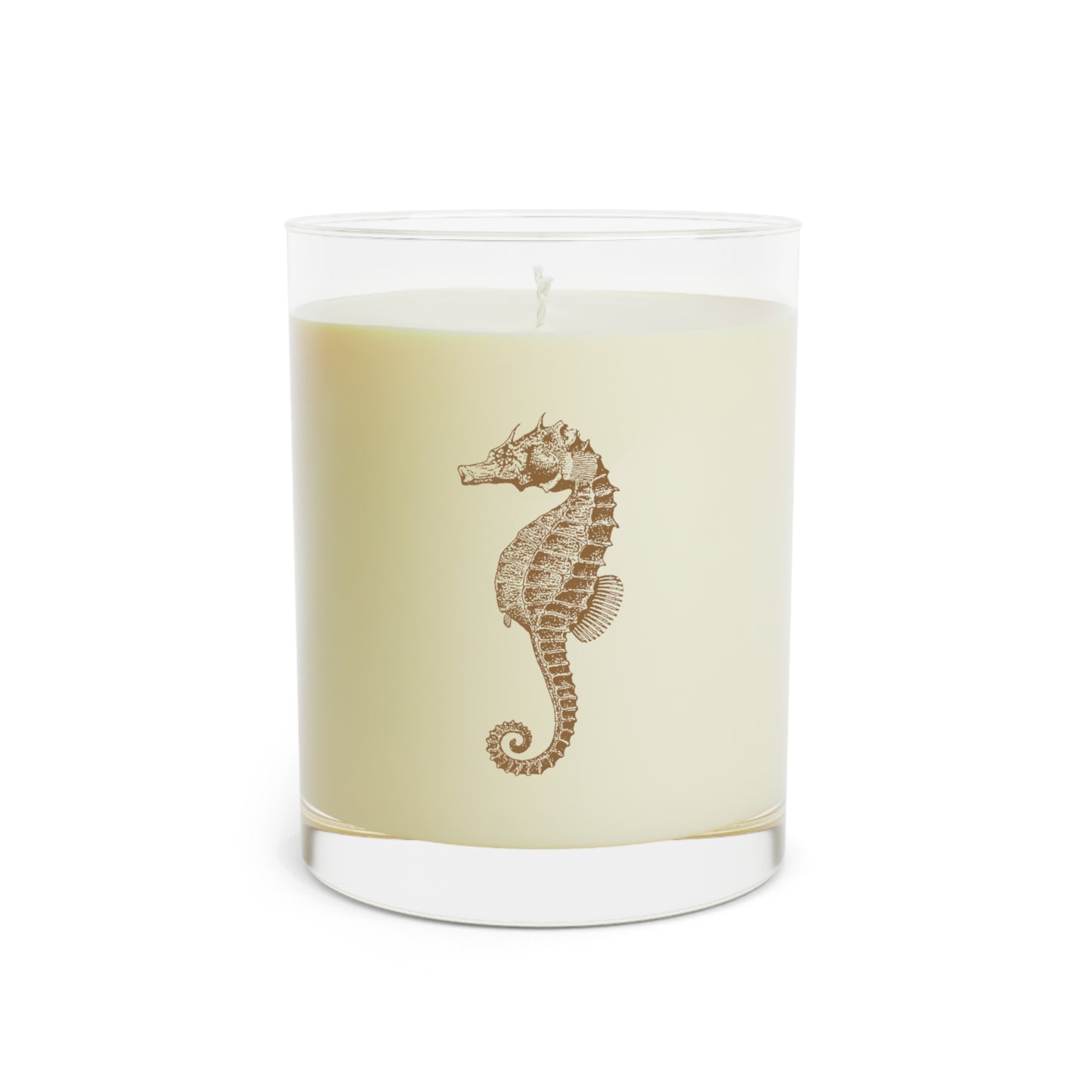 Ocean Mist Seahorse Scented Candle - Full Glass, 11oz