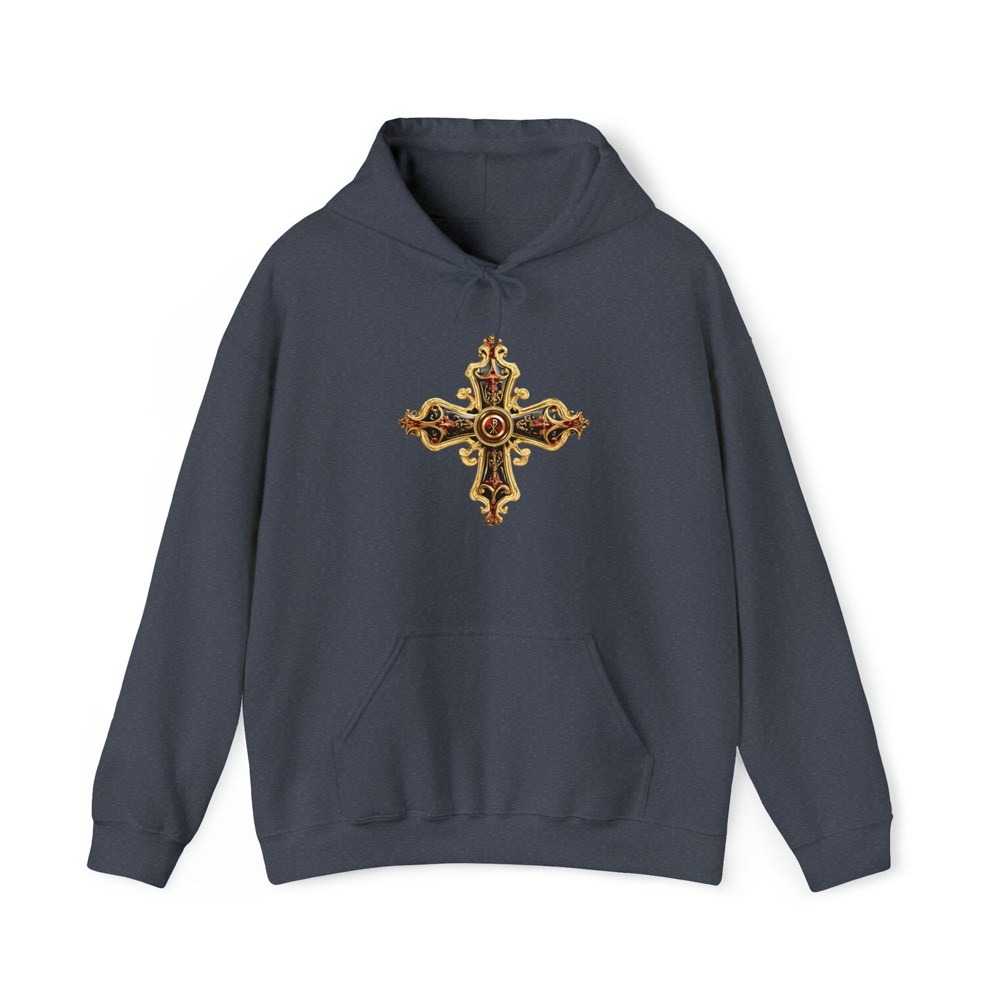 Greek Orthodox Cross Ornate Unisex Heavy Blend™ Hooded Sweatshirt