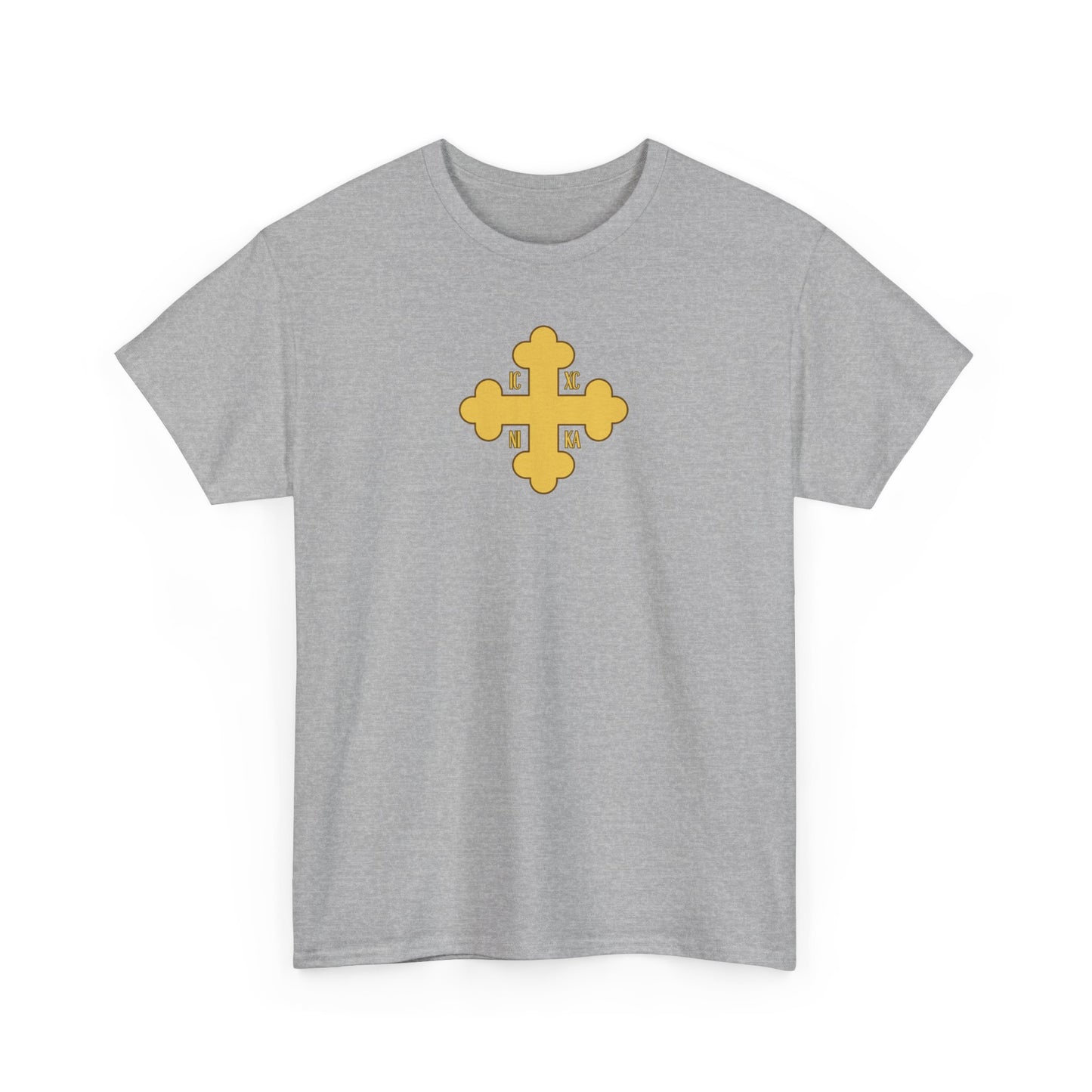 Greek Orthodox Cross Gold GOYA Unisex Heavy Cotton Tee