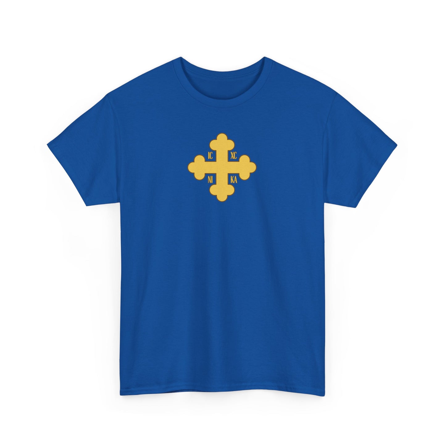 Greek Orthodox Cross Gold GOYA Unisex Heavy Cotton Tee