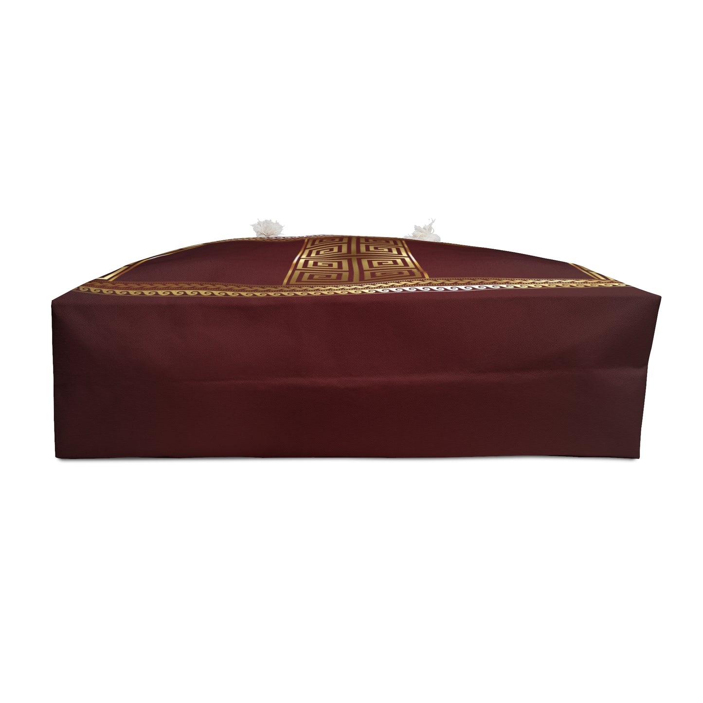 Greek Key Maroon Gold Weekender Bag