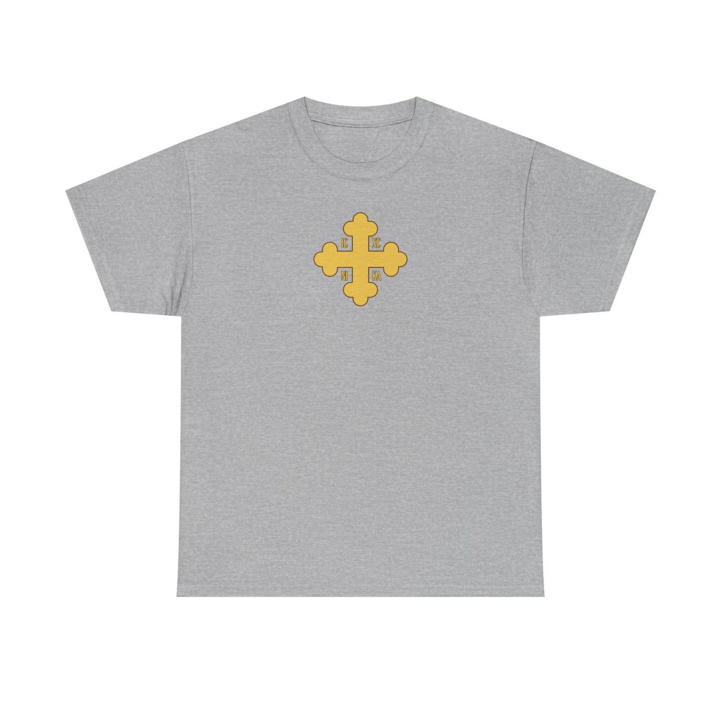 Greek Orthodox Cross Gold GOYA Unisex Heavy Cotton Tee