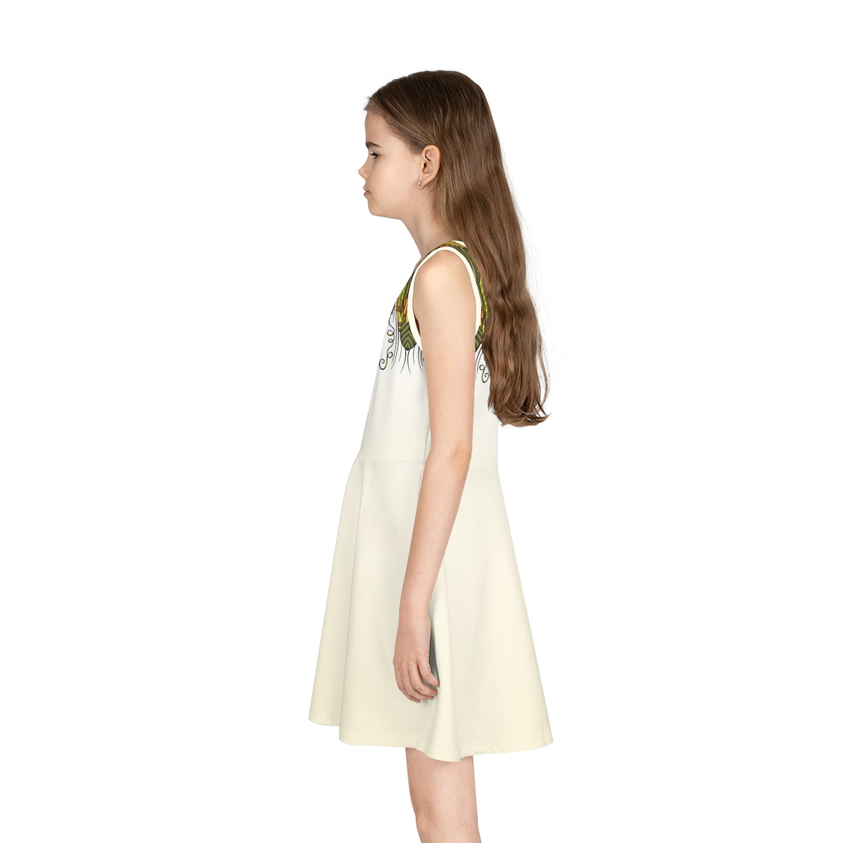 Floral Girls' Sleeveless Yellow Sundress Kiki Collection