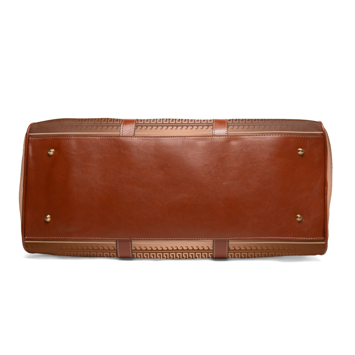 Bronze Greek Key Waterproof Travel Bag