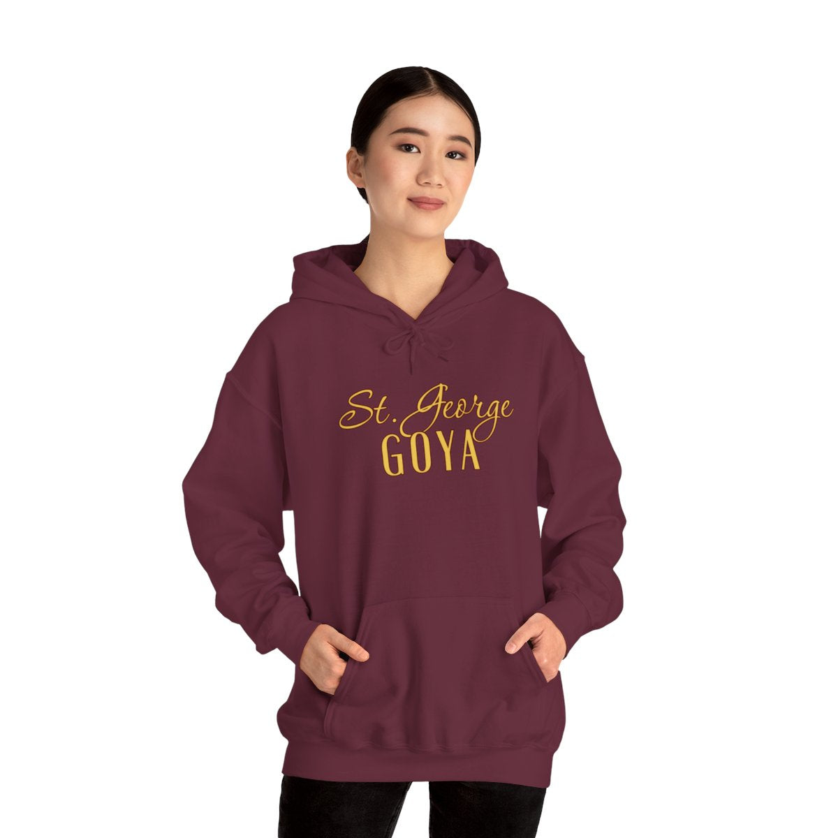 Saint George GOYA Maroon Gold Unisex Heavy Blend™ Hooded Sweatshirt
